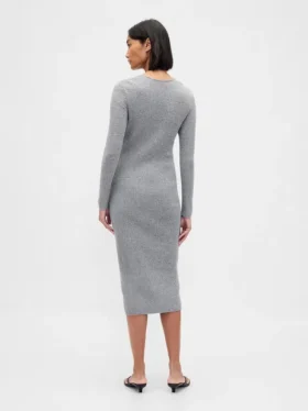 Cashsoft Rib Midi Sweater Dress