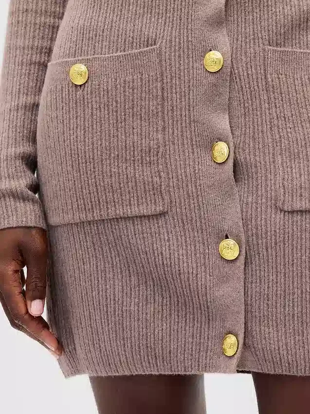 Cashsoft Rib Pocket Mini Sweater Dress