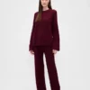 Cashsoft Shaker-Stitch Sweater Pants