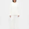 Cashsoft Shaker-Stitch Sweater Pants