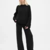 Cashsoft Shaker-Stitch Sweater Pants
