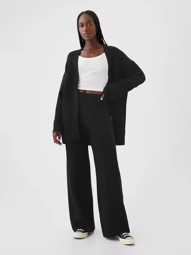 Cashsoft Shaker-Stitch Sweater Pants