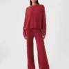 Cashsoft Shaker-Stitch Sweater Pants