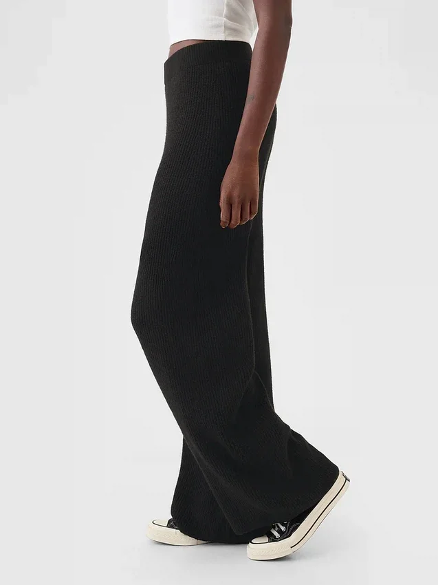 Cashsoft Shaker-Stitch Sweater Pants