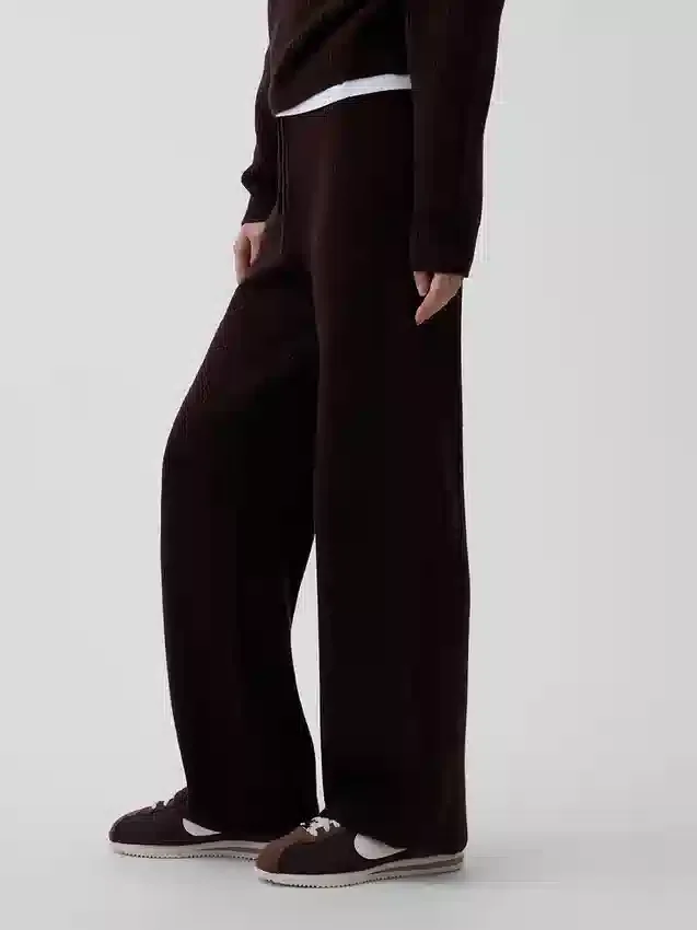 Cashsoft Shaker-Stitch Sweater Pants