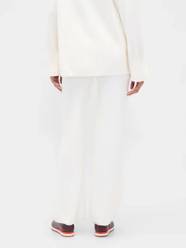 Cashsoft Shaker-Stitch Sweater Pants