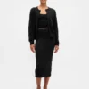 Cashsoft Stretch Midi Skirt