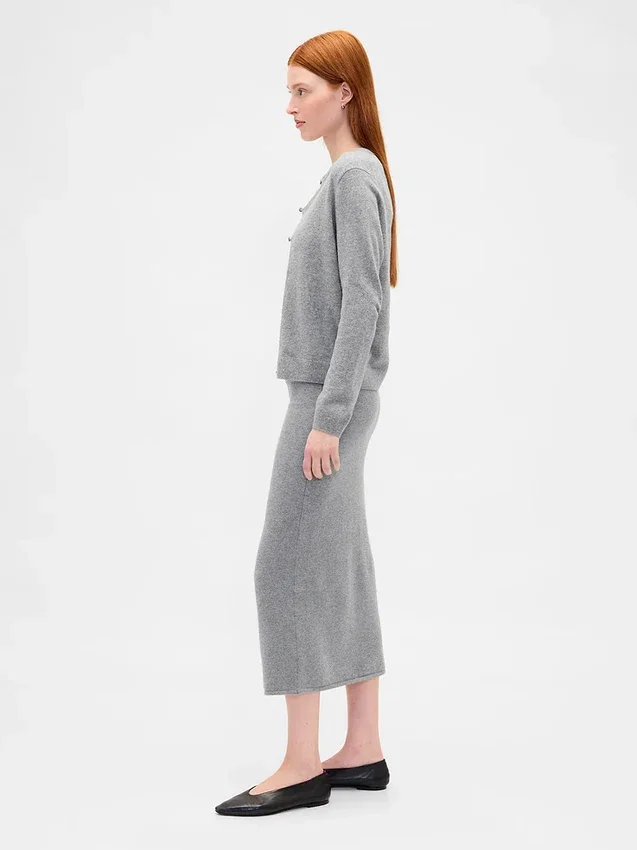Cashsoft Stretch Midi Skirt