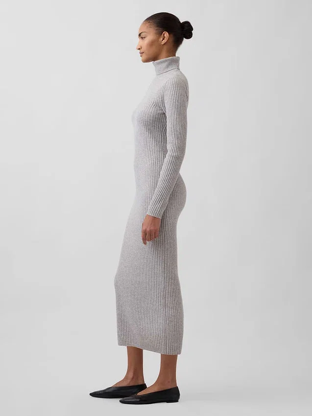 Cashsoft Turtleneck Maxi Sweater Dress