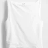 Closeknit Jersey Boatneck Crop Tank Top