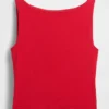 Closeknit Jersey Boatneck Crop Tank Top