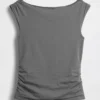 Closeknit Jersey Ruched Crop Top