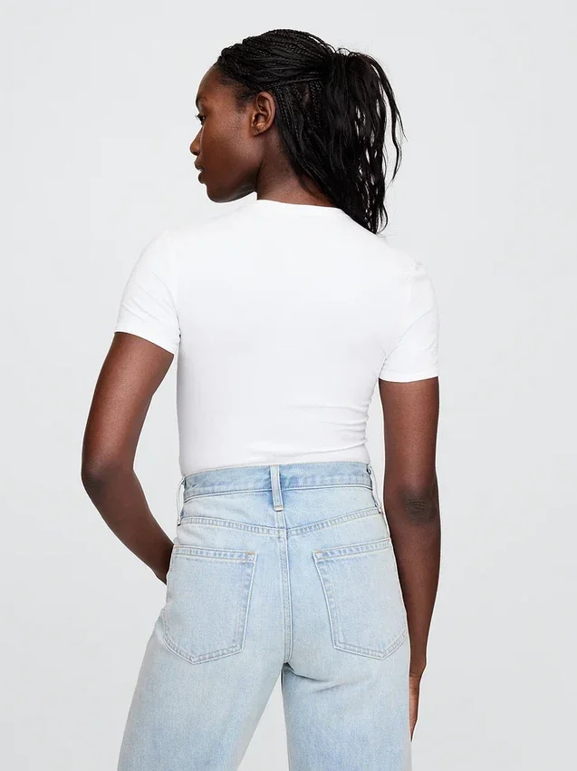 Closeknit Jersey T-Shirt Thong Bodysuit