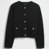 Cotton-Blend Pocket Cardigan Sweater