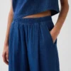 Cotton Gauze Denim Easy Pants