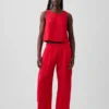Cotton Gauze Easy Barrel Pants