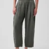 Cotton Gauze Easy Barrel Pants