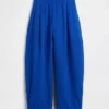 Cotton Gauze Easy Barrel Pants