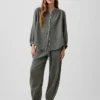 Cotton Gauze Easy Joggers