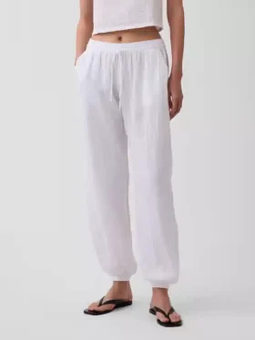 Cotton Gauze Easy Joggers