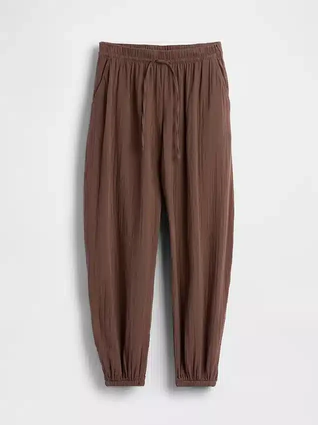 Cotton Gauze Easy Joggers