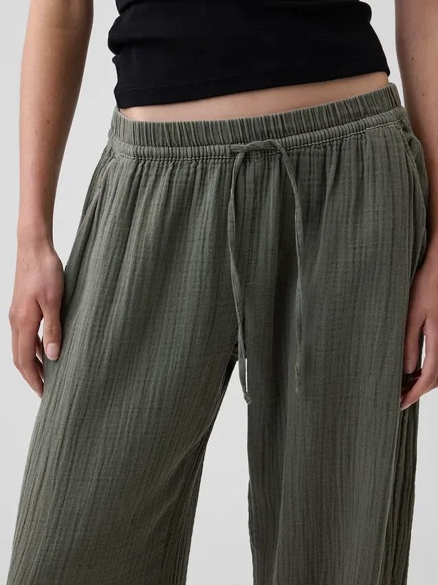 Cotton Gauze Easy Joggers