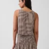 Cotton Gauze Racer Shell Tank Top