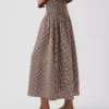Cotton Gauze Smocked-Waist Maxi Skirt