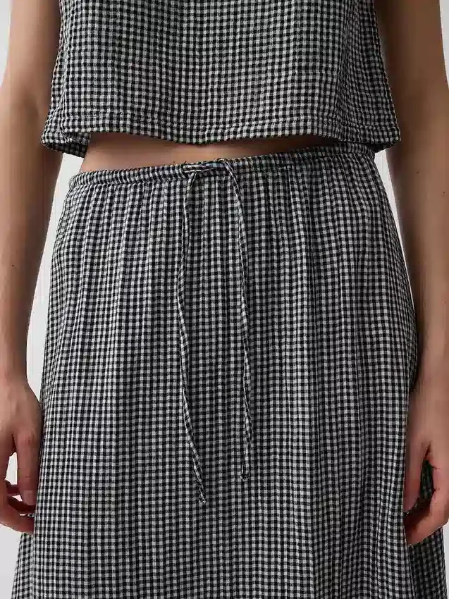 Cotton Gauze Tiered Easy Maxi Skirt