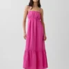 Cotton Gauze Tiered Empire Waist Dress
