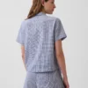 Crinkle Gauze Oversized Pj Shirt