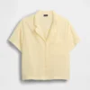 Crinkle Gauze Oversized Pj Shirt