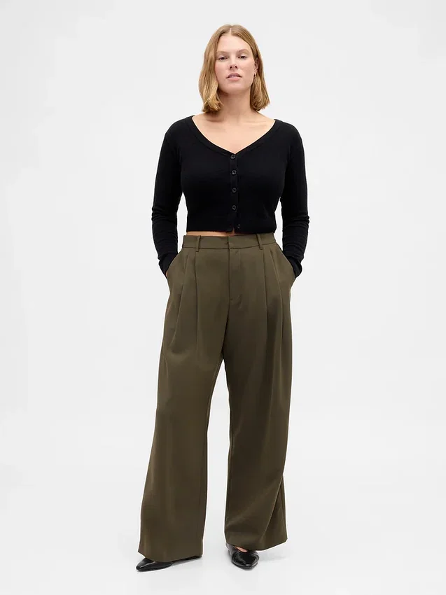 Curvy 365 High Rise Pleated Trousers