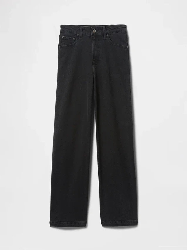 Curvy High Rise Stride Wide-Leg Jeans