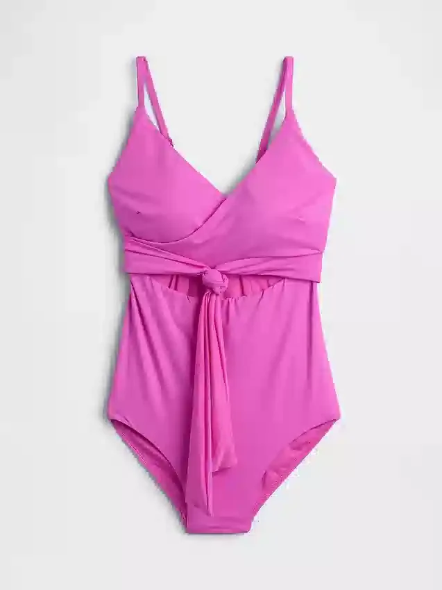 Cutout Wrap One-Piece Swimsuit