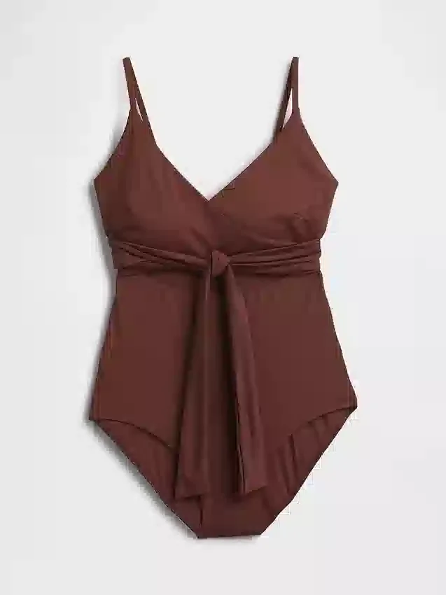 Cutout Wrap One-Piece Swimsuit