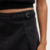 Denim Belted Mini Skirt