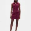 Denim Collared Shift Mini Dress