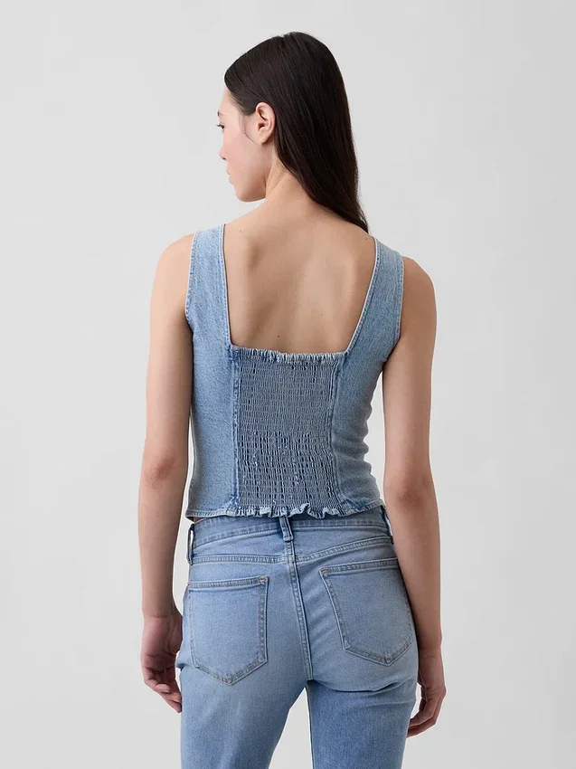 Denim Corset Top