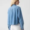 Denim Crop Shirt
