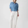 Denim Crop Shirt