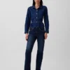 Mid Rise Relaxed Straight Jeans