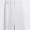 Denim Midi Pencil Skirt