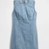 Denim Mini Shift Dress