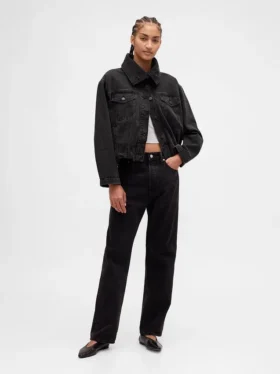 Denim Oversized Cocoon Jacket