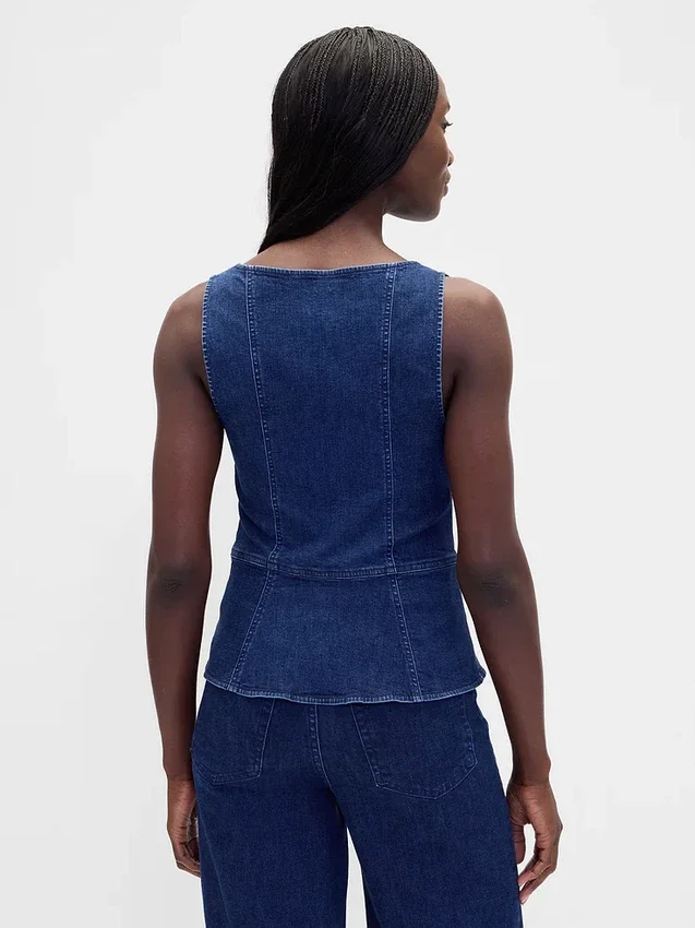 Denim Zip Vest