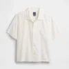 Dobby Relaxed Straight-Hem Shirt