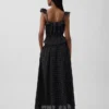 Dotted Voile Maxi Skirt
