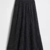 Dotted Voile Maxi Skirt