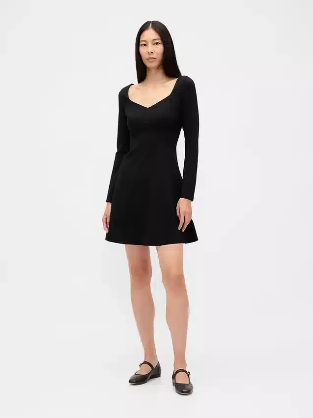 Double Knit Sweetheart Corset Mini Dress